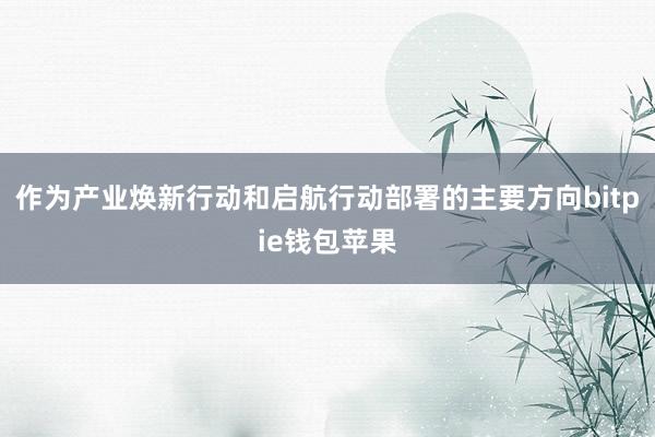 作为产业焕新行动和启航行动部署的主要方向bitpie钱包苹果