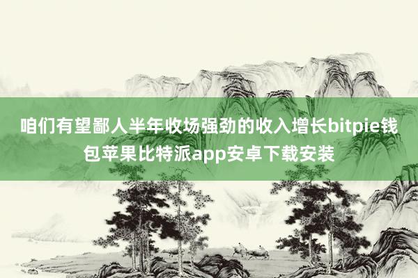 咱们有望鄙人半年收场强劲的收入增长bitpie钱包苹果比特派app安卓下载安装