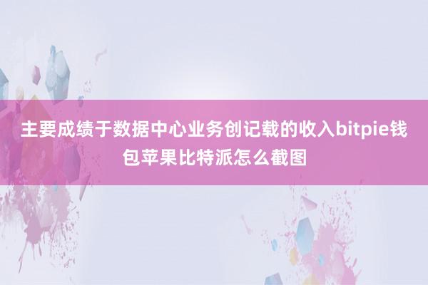 主要成绩于数据中心业务创记载的收入bitpie钱包苹果比特派怎么截图