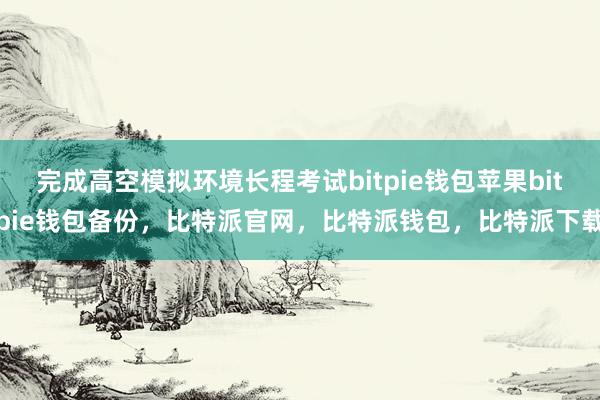 完成高空模拟环境长程考试bitpie钱包苹果bitpie钱包备份，比特派官网，比特派钱包，比特派下载