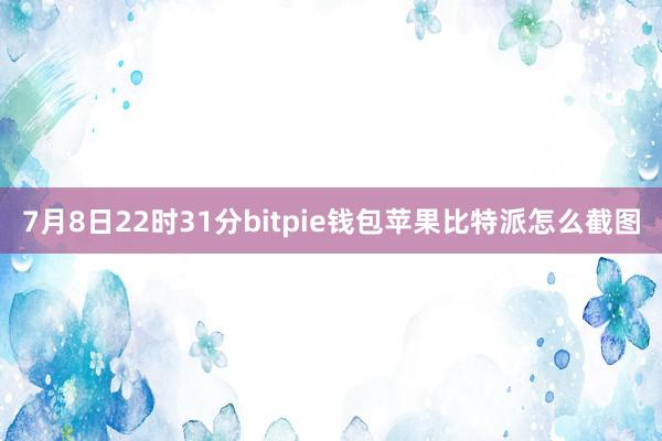 7月8日22时31分bitpie钱包苹果比特派怎么截图