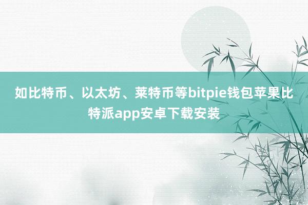 如比特币、以太坊、莱特币等bitpie钱包苹果比特派app安卓下载安装