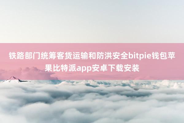 铁路部门统筹客货运输和防洪安全bitpie钱包苹果比特派app安卓下载安装