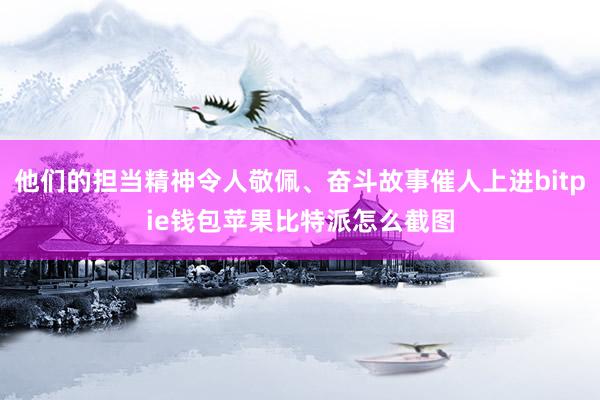 他们的担当精神令人敬佩、奋斗故事催人上进bitpie钱包苹果比特派怎么截图