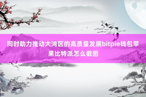 同时助力推动大湾区的高质量发展bitpie钱包苹果比特派怎么截图