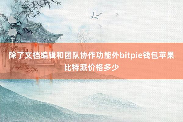 除了文档编辑和团队协作功能外bitpie钱包苹果比特派价格多少