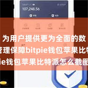 为用户提供更为全面的数字货币管理保障bitpie钱包苹果比特派怎么截图