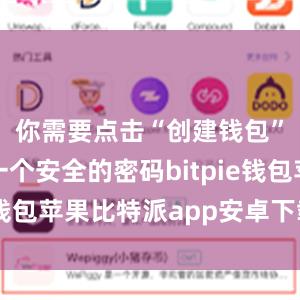 你需要点击“创建钱包”并设置一个安全的密码bitpie钱包苹果比特派app安卓下载安装