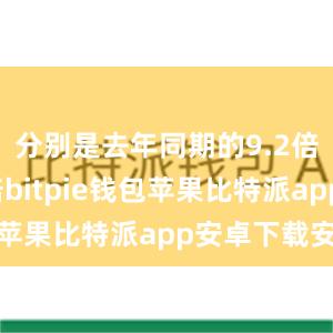 分别是去年同期的9.2倍与6.2倍bitpie钱包苹果比特派app安卓下载安装