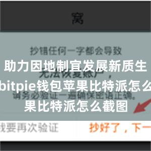 助力因地制宜发展新质生产力bitpie钱包苹果比特派怎么截图