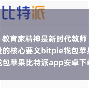 教育家精神是新时代教师队伍建设的核心要义bitpie钱包苹果比特派app安卓下载安装