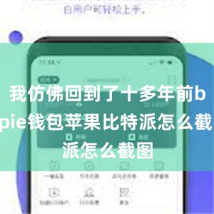 我仿佛回到了十多年前bitpie钱包苹果比特派怎么截图