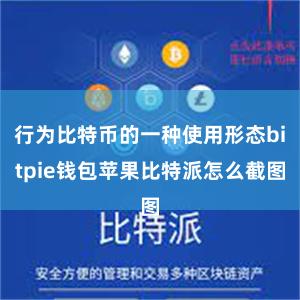 行为比特币的一种使用形态bitpie钱包苹果比特派怎么截图