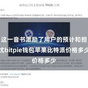 这一音书激励了用户的预计和担忧bitpie钱包苹果比特派价格多少