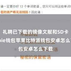 礼聘已下载的镜像文献和SD卡bitpie钱包苹果比特派钱包安卓怎么下载